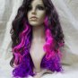 Sexy Wavy Layers Multi Color Cascade Wig Purple Pink Pop Star Nicki Candy Anime