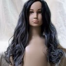 Black Gray Bloody Mary Child Wig Doll Vamp Mistress Lily Munster Morticia Addams