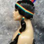 Black Indian Princess Wig Brave Rainbow Headband & Feathers Pigtails Native American Unisex
