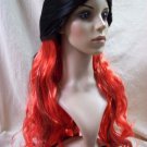 Half Black Red Morbid Mistress Wig Two Tone Goth Hipster Vamp Wicked Sorceress Half Black Red Morbid Mistress Wig Two Tone Goth Hipster Vamp Wicked Sorceress