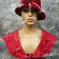 1920s Costume Hat & Berry Stole Wrap Cloche 30s Fancy Dress English Lady Bonnie