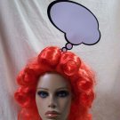Red Pop Art Girl Wig Speech Bubble Headband Comic Book Anime Rave Party Cosplay Red Pop Art Girl Wig Speech Bubble Headband Comic Book Anime Rave Party Cosplay