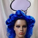 Blue Pop Art Girl Wig Speech Bubble Headband Comic Book Anime Rave Party Cosplay