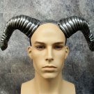 Silver Ram Horns Pan Minotaur Goat Fantasy Mythical Beast Creature BigHorn Sheep