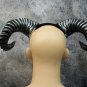 Silver Ram Horns Pan Minotaur Goat Fantasy Mythical Beast Creature BigHorn Sheep