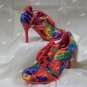 Retro 80s Lace Up Tennis Shoe Heels Valley Girl Graffiti Hip Hop Rapper Comic 9