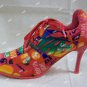 Retro 80s Lace Up Tennis Shoe Heels Valley Girl Graffiti Hip Hop Rapper Comic 9