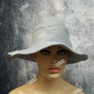 Whimsical Lite Gray Cosplay Witch Hat Unisex Medieval Peasant Renaissance Wizard