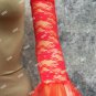 Red Lace Bell Sleeves Devil Fire Witch Goth Beetlejuice Bride Victorian Vampire Lydia Deetz