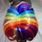 Cute Rainbow Multi Colored Short Bob Dog Costume Wig w/ Bangs Pride Pet Size M/L