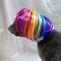 Cute Rainbow Multi Colored Short Bob Dog Costume Wig w/ Bangs Pride Pet Size M/L