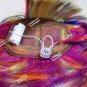Cute Rainbow Multi Colored Short Bob Dog Costume Wig w/ Bangs Pride Pet Size M/L