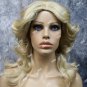 Ash Blonde Farrah Angel Costume Wig Layered Shag Retro 70s Disco 80s Babe