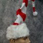 Fun Long Red White Striped Bendable Santa Hat Candy Cane Christmas Elf Mrs Claus