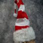 Fun Long Red White Striped Bendable Santa Hat Candy Cane Christmas Elf Mrs Claus