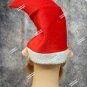 Instant Elf Red Costume Hat w/ Furry Beard Fabric Ears Christmas Santa's Helper