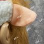Instant Elf Red Costume Hat w/ Furry Beard Fabric Ears Christmas Santa's Helper