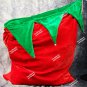 Red & Green Santa Bag w/ Bells Christmas Santa's Toy Sack Claus Costume Prop Elf