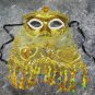 Gold Harem Eye Mask Veil Egyptian Genie Gypsy Fortune Teller Bollywood Bellydancer