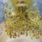 Gold Harem Eye Mask Veil Egyptian Genie Gypsy Fortune Teller Bollywood Bellydancer