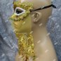 Gold Harem Eye Mask Veil Egyptian Genie Gypsy Fortune Teller Bollywood Bellydancer