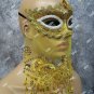 Gold Harem Eye Mask Veil Egyptian Genie Gypsy Fortune Teller Bollywood Bellydancer