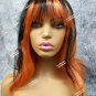 Prismatic Costume Wig Black & Orange Jack Lantern Crafty Witch Teen Small Adult
