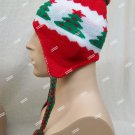 Festive Christmas Tree Knit Hat Pom Pom North Pole Elf Santa Ugly Sweater Party