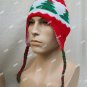 Festive Christmas Tree Knit Hat Pom Pom North Pole Elf Santa Ugly Sweater Party