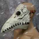 White Plague Doctor Latex Mask Strap on Stitched Beak Bird Skull Horror Purge