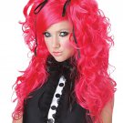 Sexy Hot Pink Doll House Wig Half Pigtails Rave Party Japanese Anime Cosplay Harajuku
