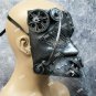 Silver Steampunk Bauta Costume Face Mask Apocalypse Robot Guy Futuristic Machine