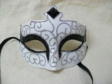 Fancy Gothic Swan Mask Black White Prima Ballerina Evil Wicked Odile Masquerade