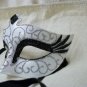 Fancy Gothic Swan Mask Black White Prima Ballerina Evil Wicked Odile Masquerade