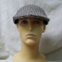 Brown Tan Checkered Cap Hat Houndstooth 20s Newsboy Jasper Horace Cruella Crooks