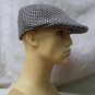 Brown Tan Checkered Cap Hat Houndstooth 20s Newsboy Jasper Horace Cruella Crooks