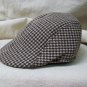 Brown Tan Checkered Cap Hat Houndstooth 20s Newsboy Jasper Horace Cruella Crooks