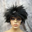 Messy Black Dark Side Costume Wig Midnight Fiend Goth EMO Night Freak Punk Clown