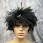 Messy Black Dark Side Costume Wig Midnight Fiend Goth EMO Night Freak Punk Clown