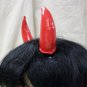 2 pc Clip on Red Devil Horns Hair Clips Barrettes Adult Pet Cosplay Hot Stuff Imp
