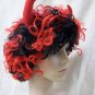 Curly Devil Wig Horns Messy Curls Hot Stuff Demonia Imp Funky Disco Fro Devilish