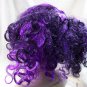 Child Gothic Dolly Wig Black Purple Mix Haunted Doll Creepy Toy Cute Clown