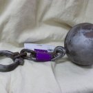 Jumbo Plastic Ball & chain Aged Rusty Look Dungeon or Costume Prop Medieval Jail
