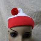 Small Red & White Beanie Hat Cap Child Pet Waldo Wally Wenda Wilma Woof Bobble Small Red & White Beanie Hat Cap Child Pet Waldo Wally Wenda Wilma Woof Bobble