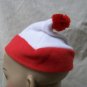 Small Red & White Beanie Hat Cap Child Pet Waldo Wally Wenda Wilma Woof Bobble