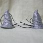 Small Silver Glitter Spiral Horns Twisted Demon Fantasy Mythical Goddess Duocorn