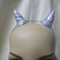 Small Silver Glitter Spiral Horns Twisted Demon Fantasy Mythical Goddess Duocorn