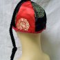 Mandarin Costume Cap Hat Chinese Headpiece with Tassel Braid Emperor Monarch