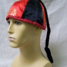 Mandarin Costume Cap Hat Chinese Headpiece with Tassel Braid Emperor Monarch