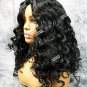 Black Bodacious Waves Wig Wild Thing Jungle Jane Cavewoman 80s 90s Disco Gypsy Pirate